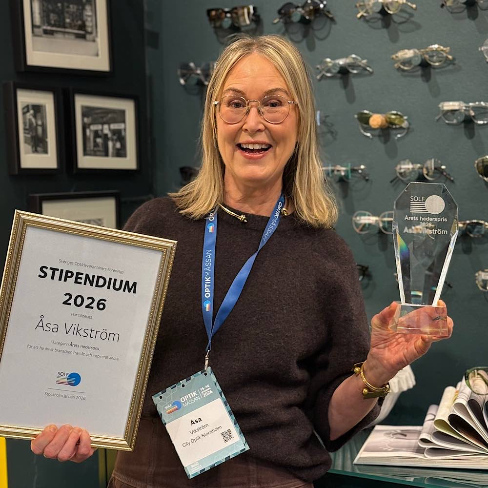 Optikbranschens Hederspris till vår Åsa