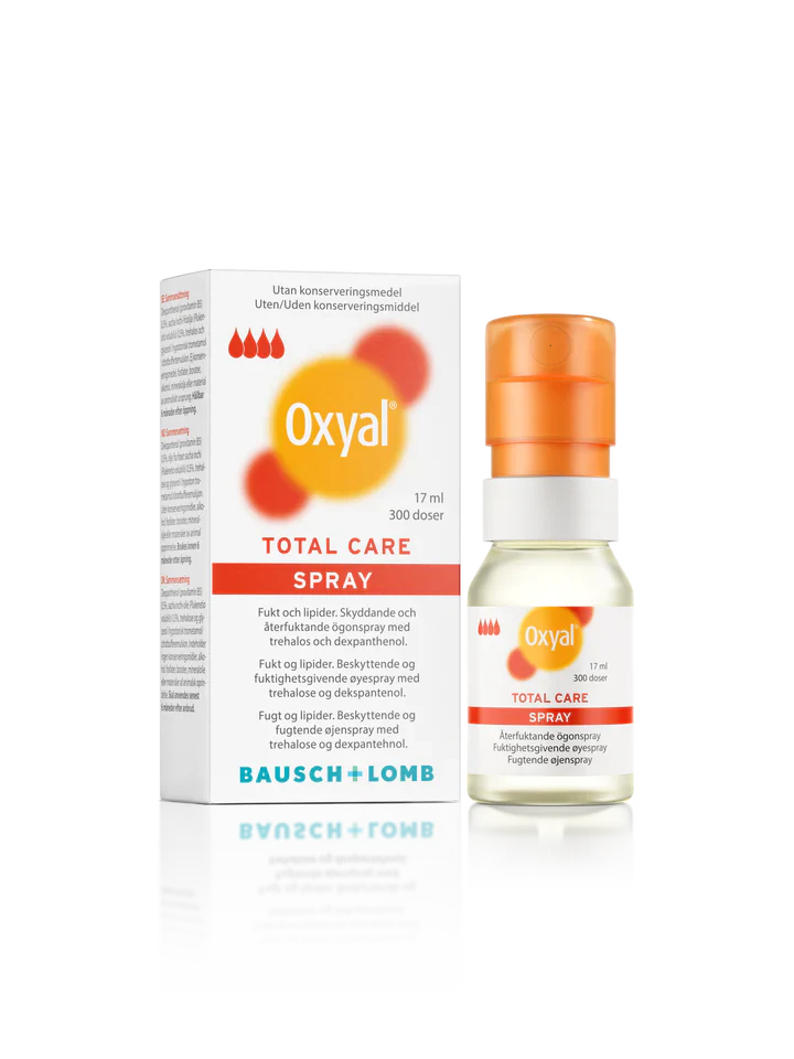 Oxyal Total Care spray hjälper torra ögon 