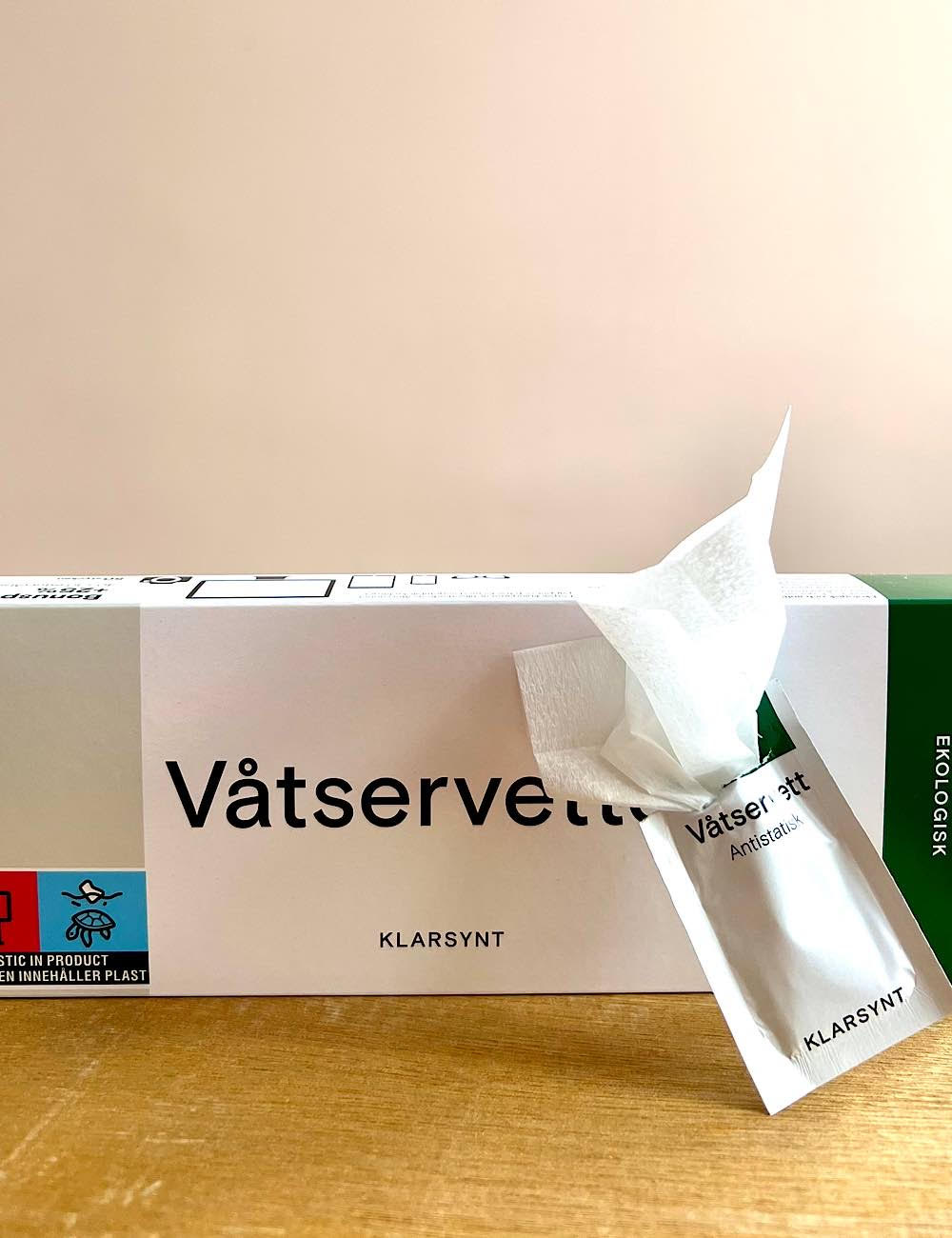 Glasögonputs våtservetter ekologiska